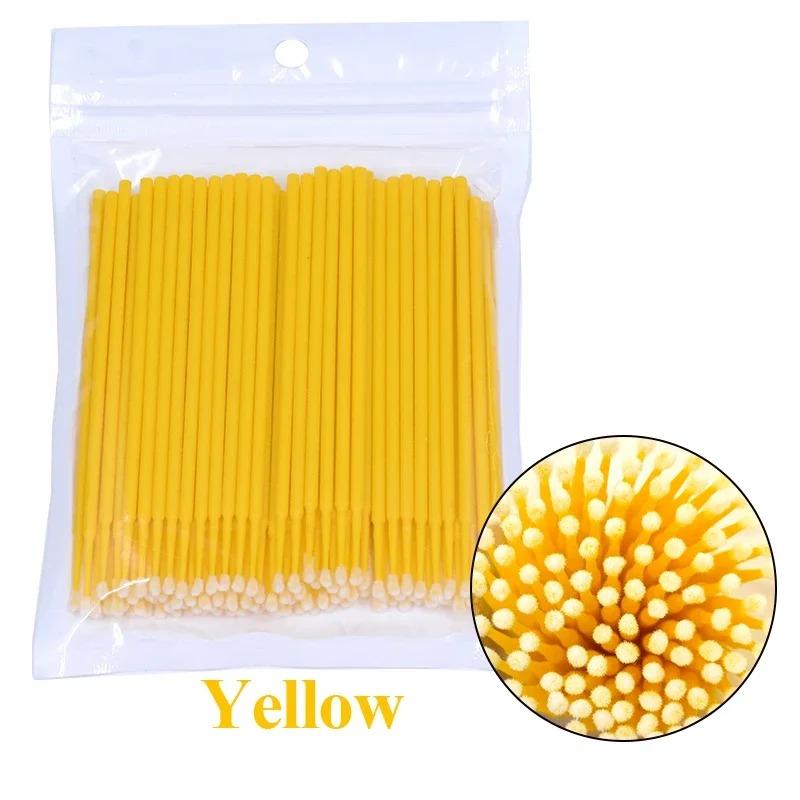 YS00136--100pcs Durable Disposable Micro Brush Eyelash Extension Eye Lash Glue Applicators Cleaning Swab Sticks Makeup Tools