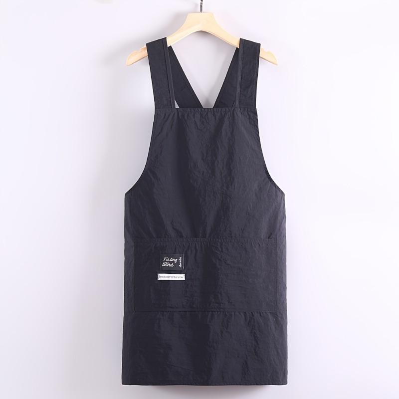 Durable Polyester Chef Apron Sleeveless CrossBack Design for Home Kitchen Restaurant Use Waterproof OilResistant with Pockets
