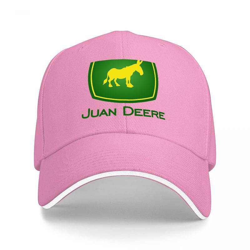 

Бейсболка з логотипом John Deere, чорна, з дизайном коня в зеленому та жовтому кольорах, класична регульована кепка для любителів активного відпочинку Adjustable