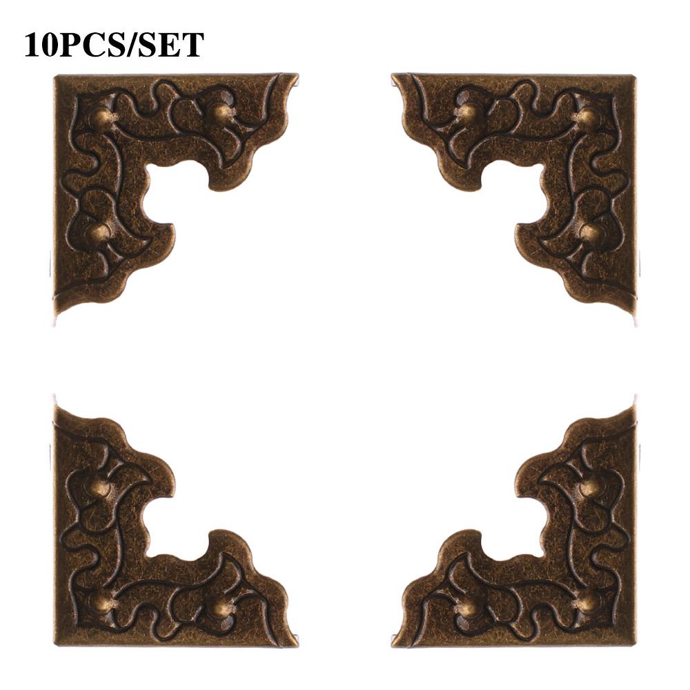 10PCS Jewelry Box Decorative Wooden Case for Furniture Corner Brackets Corner Protector Corner Foot
