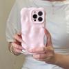 Niche ins style, solid color wavy case, suitable for iPhone16Pro max mobile phone case, Apple 17 new 14/15.