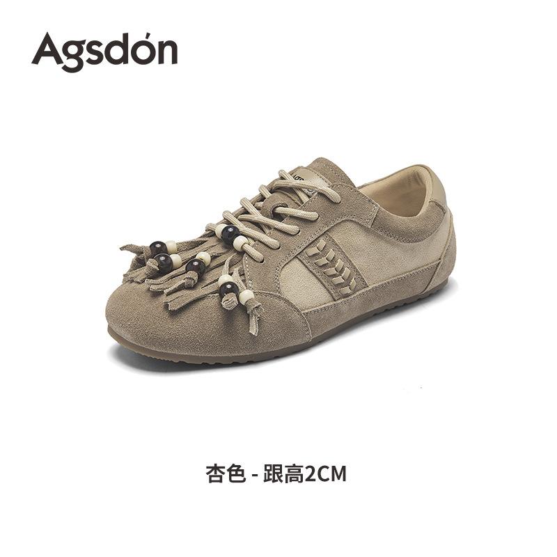 

Augustine beaded fringed German training shoes women s 2025 summer new thin-soled retro comfortable casual Forrest Gump shoes 40