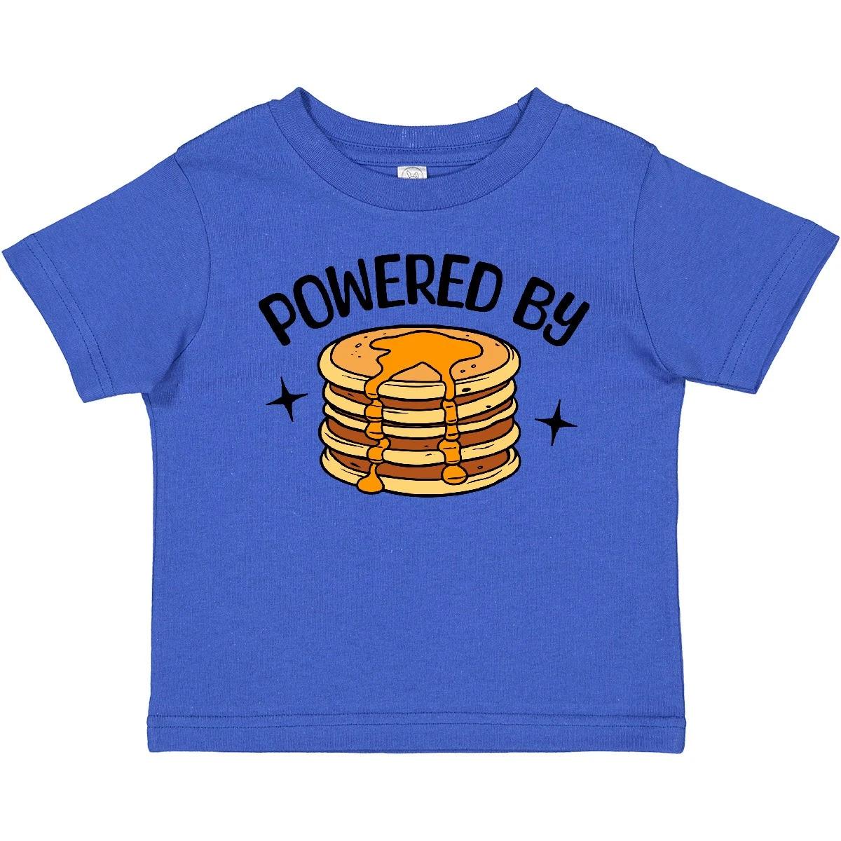 Inktastic Powered By Pancakes Toddler T-Shirt Syrup Maple Pancake Child Kid 100