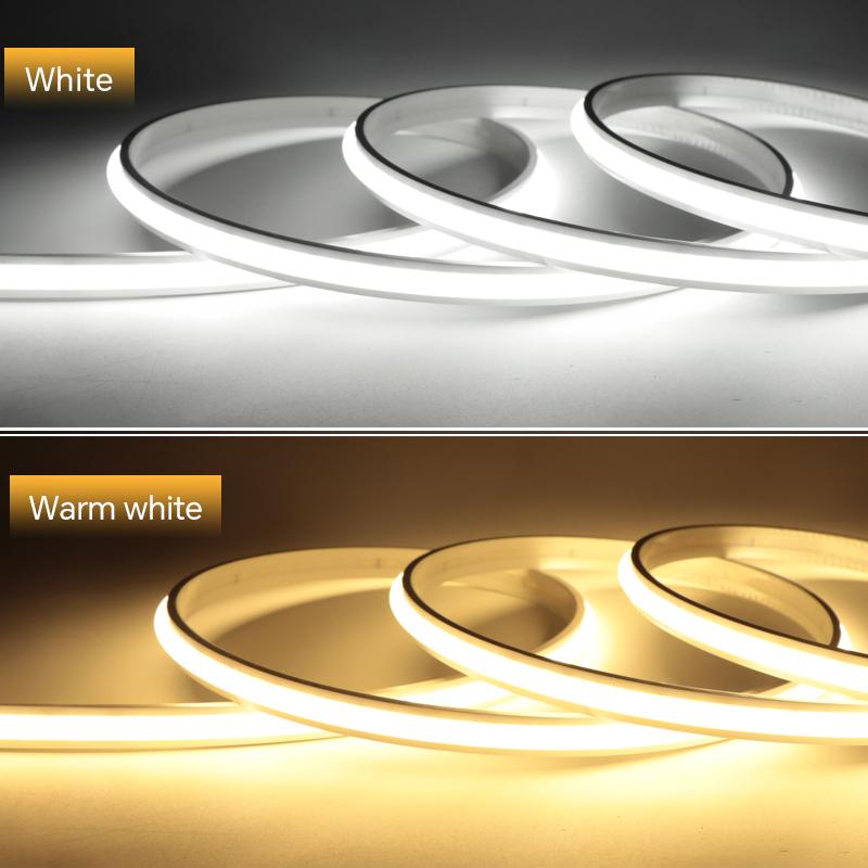 High End COB LED Neon Light Strip 24V Luminous Even,No Dark Area, Self-adhesive Neon Tape Lamp Waterproof LED Rope Room Decor
