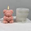 Creative Shape Molds 3D Bear Hug Love Silicone Candle Mold Diy Cute Bear Pet Candle Making Supplies Soap Plaster Resin Mold Gift