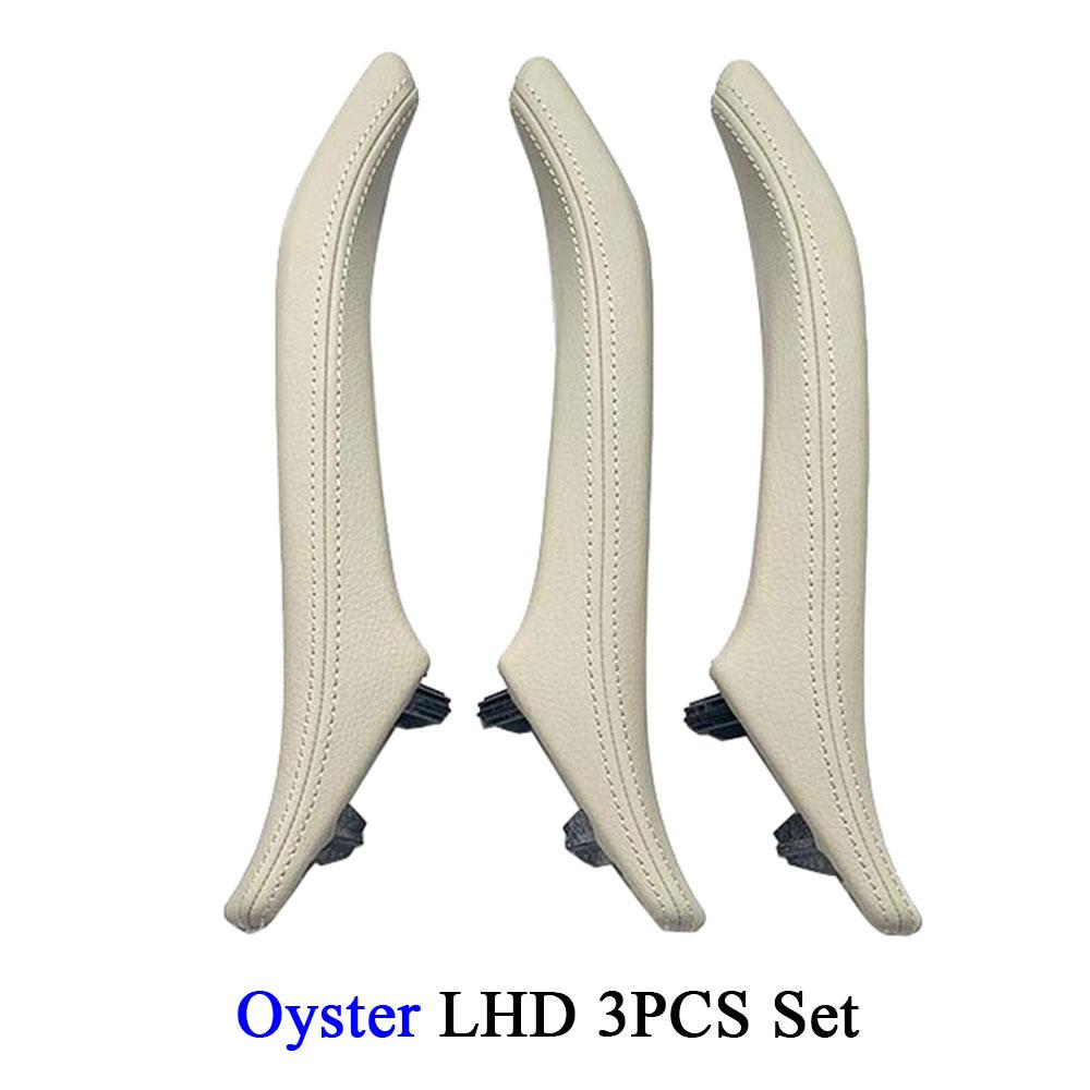 LHD RHD Car Inner Left Right Door Pull Handle Leather Assembly Set Trim Replacement for BMW 5 Series F10 F11 F18 520 523 525