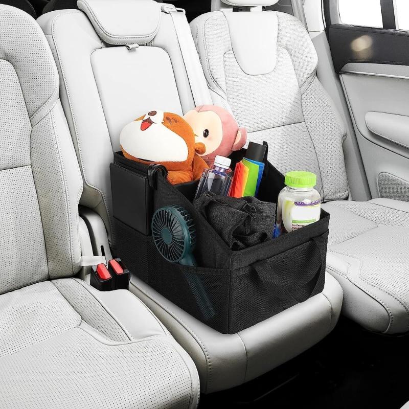 Flexible Oxford Fabric Car Organizers Storage Box With Handle for Tools Groceries Convenient Transport Neat Inner Spaces