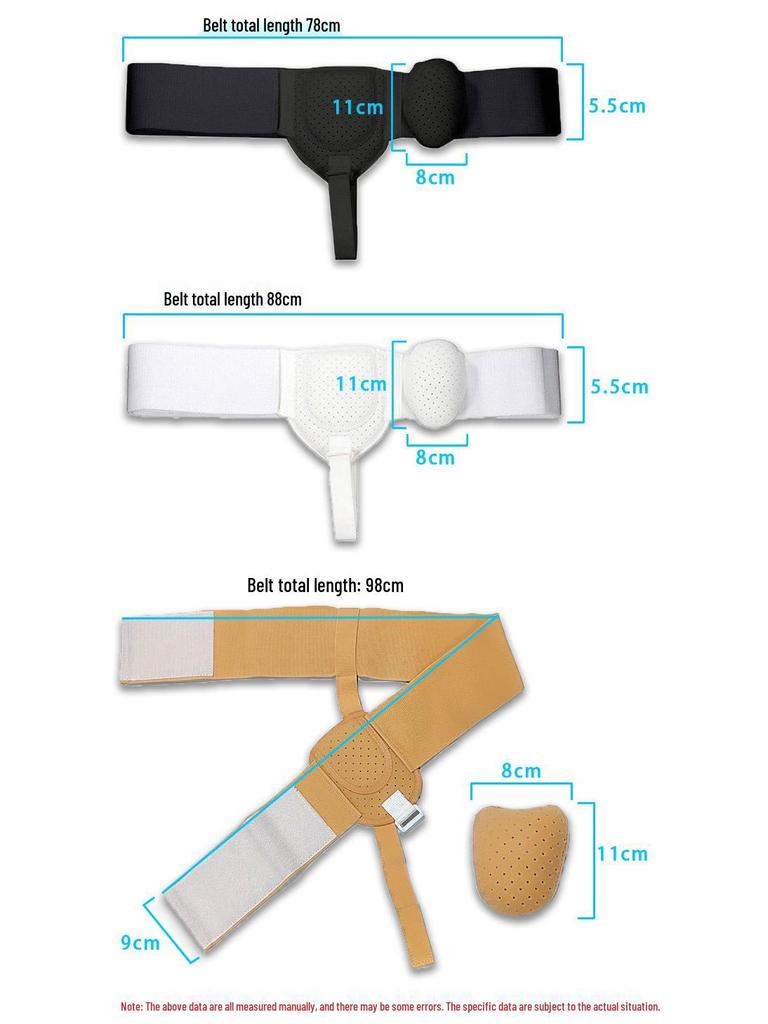 Herren Einseitiger Leistenbruch Stützgürtel mit Polster für ältere Menschen