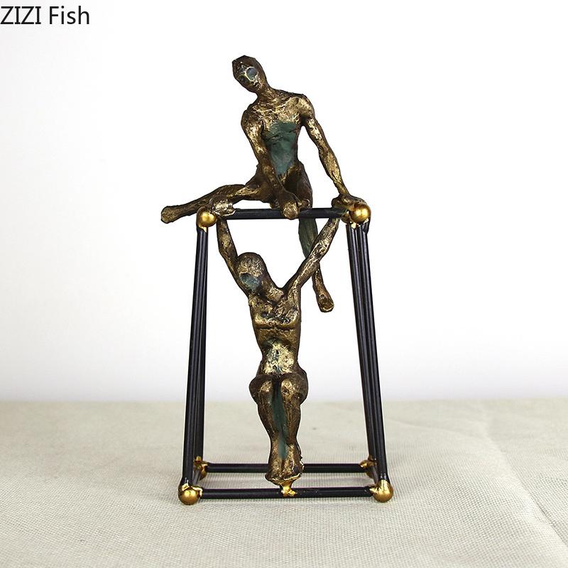 Abstract Figures Statue Acrobat Ornaments Desk Decoration Minimalist Modern Character Resin Sculpture Room Aesthetic Decor