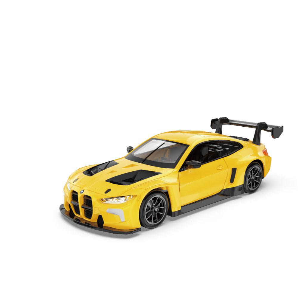 

Масштаб 1/44 Модель автомобиля из сплава для гоночного спортивного автомобиля Bmw M4 Gt3 Детская игрушка Инерционная Двухдверная Коллекция Украшение жёлтый