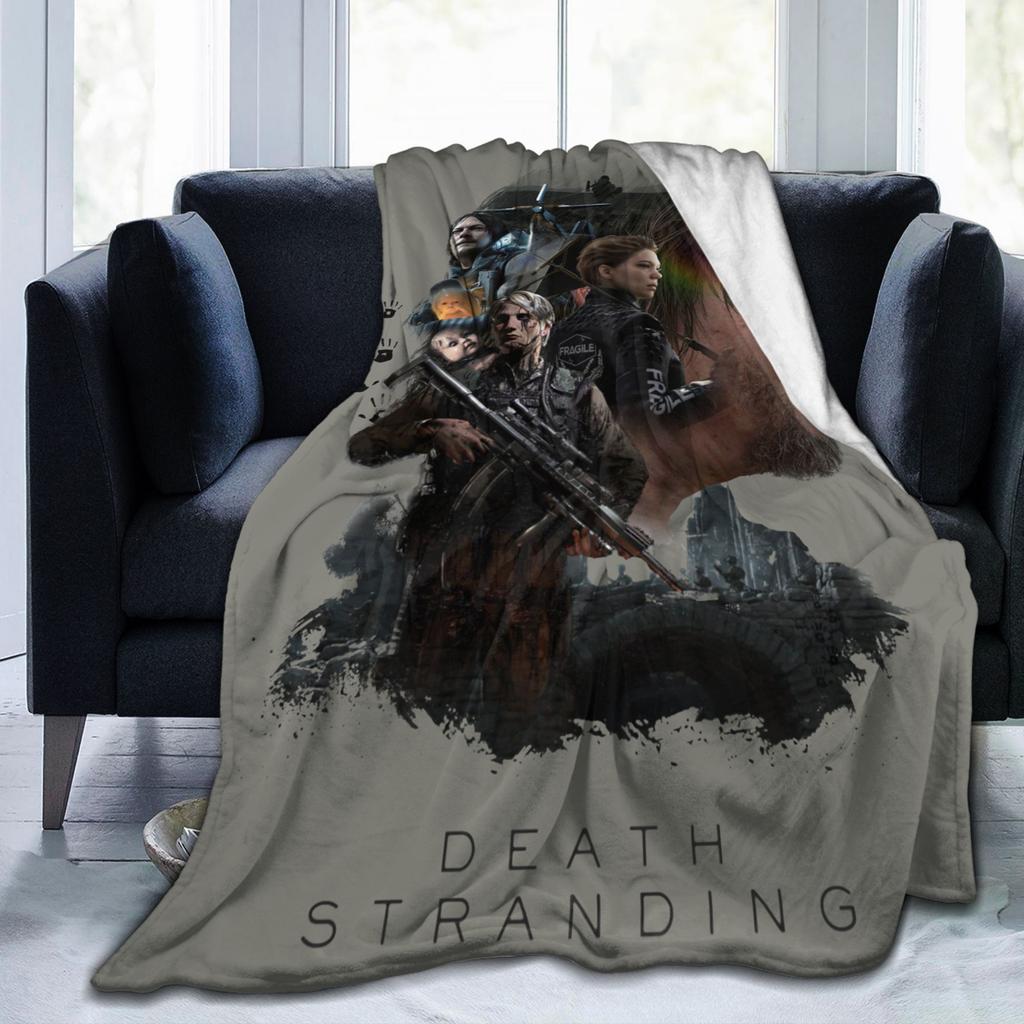 Death Stranding Group Keyart Blankets Kojima Productions Fleece Novelty Warm Throw Blanket for Home Autumn/Winter