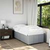Bed Frame Without Mattress Light Grey 100x200 Cm Fabric