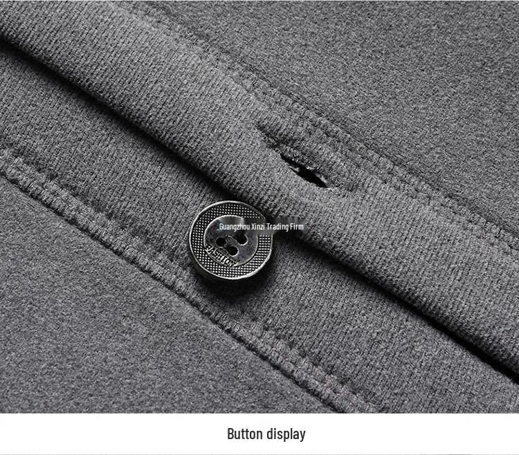 Winter Velvet Thickened Set for Middle-aged and Elderly Men: Dad's Cardigan and Grandpa's Warm Cotton Underwear