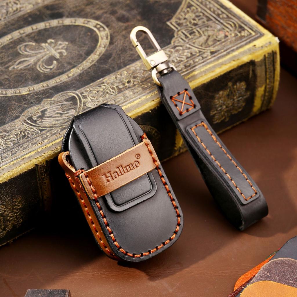 The key bag is suitable for the ideal one key set, and the high-end pure handmade car key bag can be