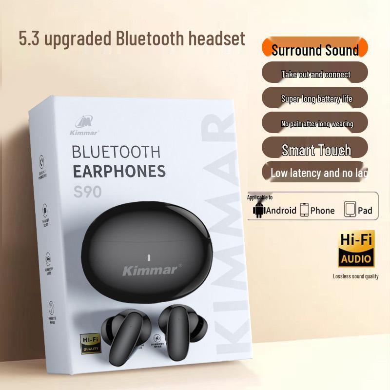 Premium Noise-Cancelling Bluetooth Earphones with Long Battery Life, Compatible with Android, Xiaomi, Apple