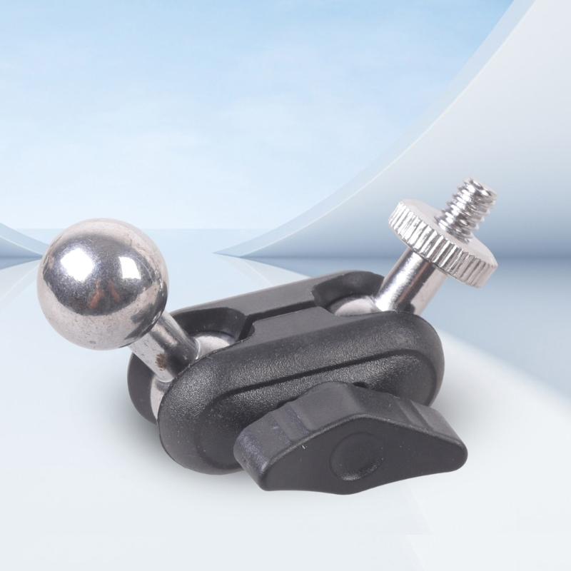 Adjustable Angle Connector With 1/4 Inch Screw To 17mm Ball Head For Camera Stand Smartphone Mount Durability Plastic Metal Construction