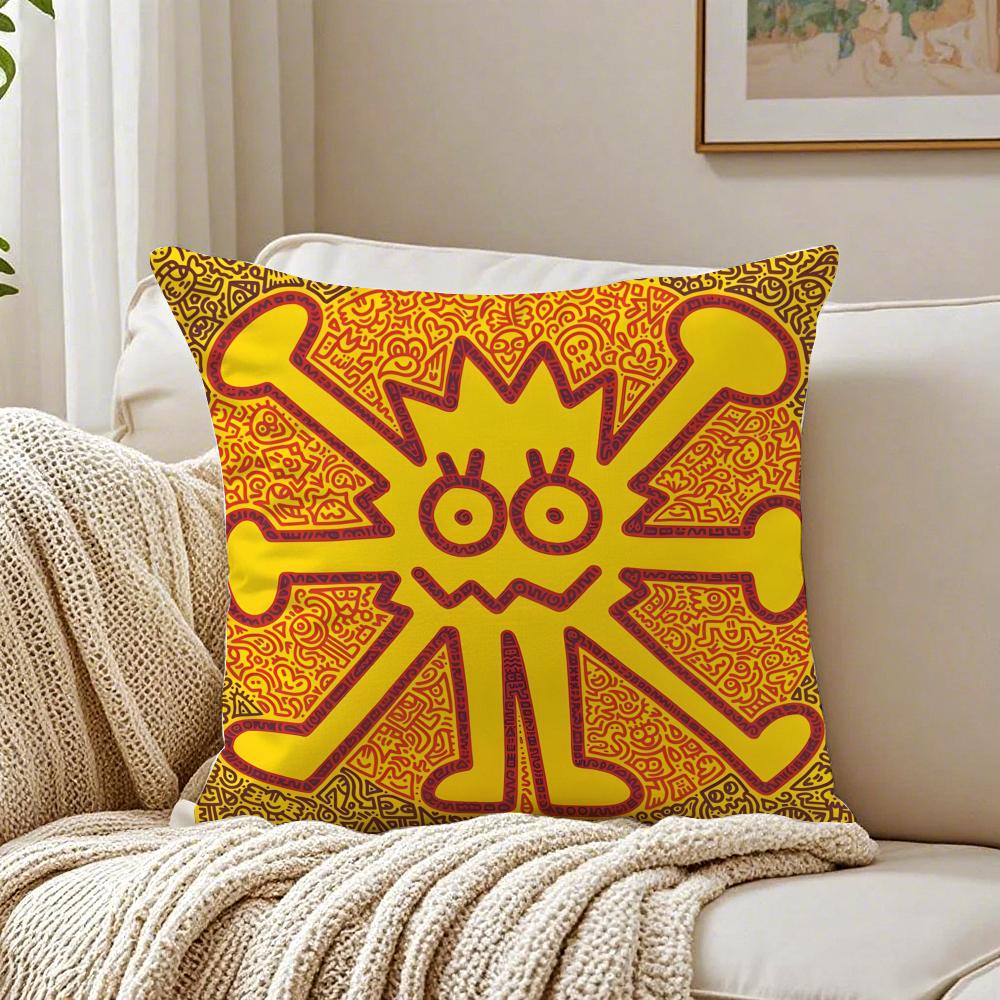 Famous Genius Graffiti Art Mr Doodle Cushion Cover Pillowcase Antidustmite Living Room Sofa Decor Cushion Room