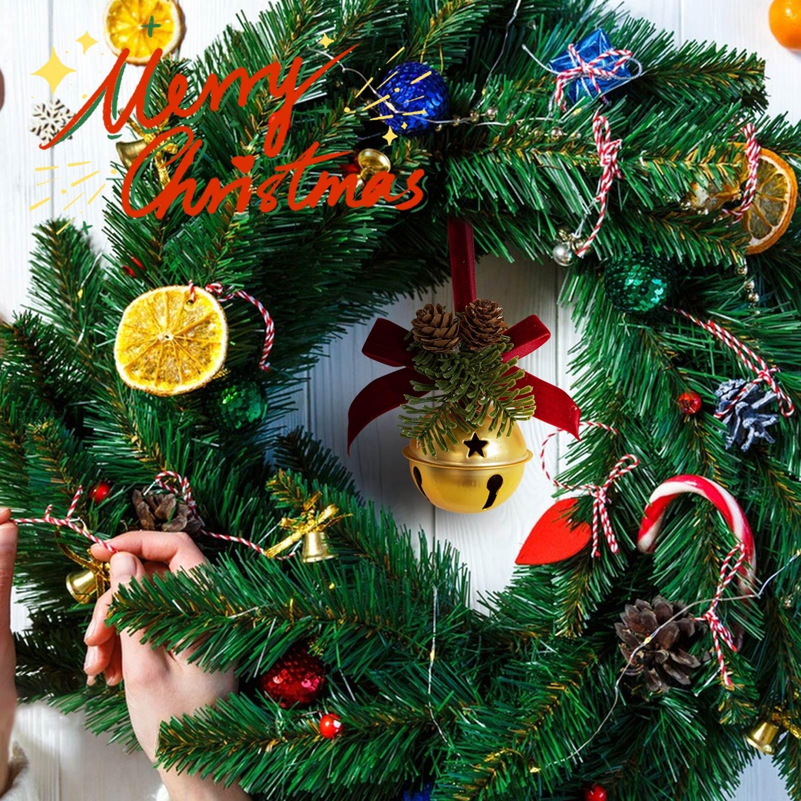 

Рождественские колокольчики с бархатным бантом Рождественские колокольчики Металлические рождественские колокольчики с вырезами для дверных ручек Украшения для рождественской елки Товары для вечеринок One Size золотой