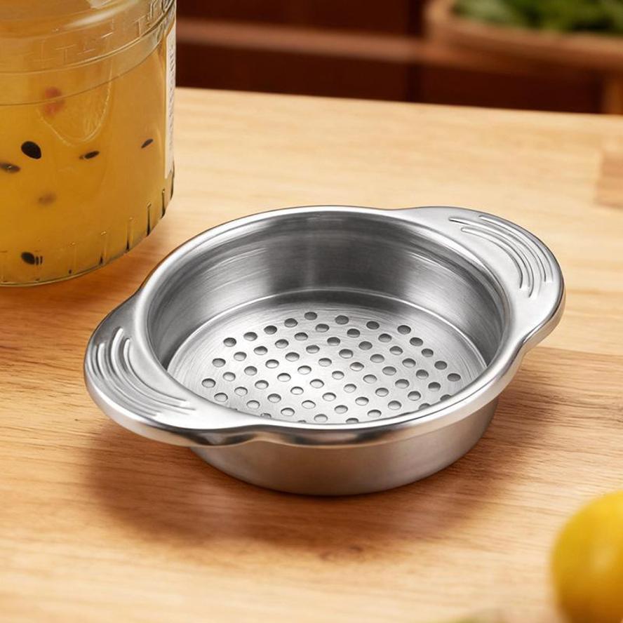 Creative 304 Stainless Steel Filter Drain With Ear Can Filter Residue And Cover Tool Sink Vegetable Washing Basin