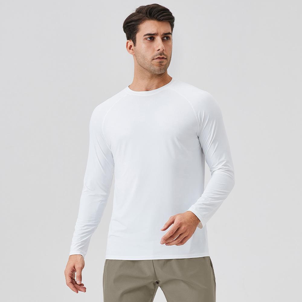 Men's Breathable Ice Silk Sun Protection Long Sleeve Running T-shirt