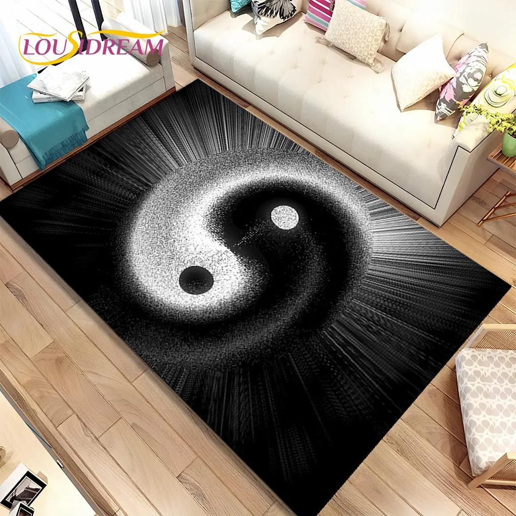 Çin Tai Chi Bagua Yin Yang Alan Kilim, Halı Kilim Ev Oturma Odası Çocuk Yatak Odası Kanepe Paspas Dekor, kaymaz Zemin Mat
