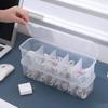 Transparent compartment storage box data cable classification box household organization box underwear and socks storage box