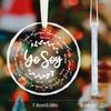 1pc/2pcs 'Yo Soy' Christmas Gift Glass Ornament,Hanging Decorative Gift for Christian Families,  Holiday Gift for Family and Friends, Glass Keepsake