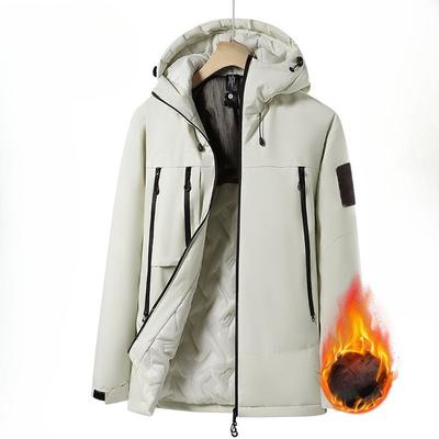 Three-in-one Hooded Jacket for Autumn and Winter New Warm, Windproof, Waterproof, Removable Graphene Men's Jacket