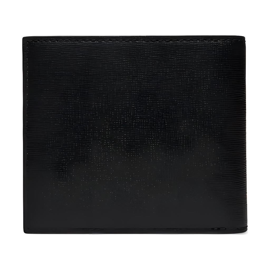 Bally Logo Stamp Calfskin Wallet Men Wallet Black 6308573