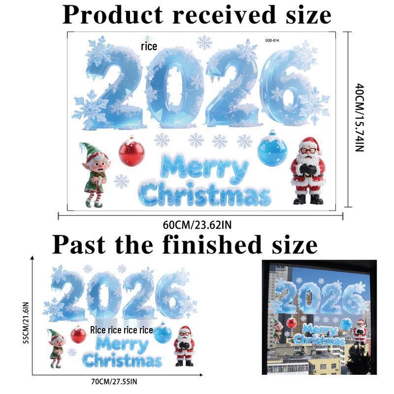 

Chilly Santa Claus Festive Window Glass Sticker 60x40 cm