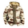 Herenjas met camouflageprint, casual lente- en herfsttrend, capuchonjas met rits
