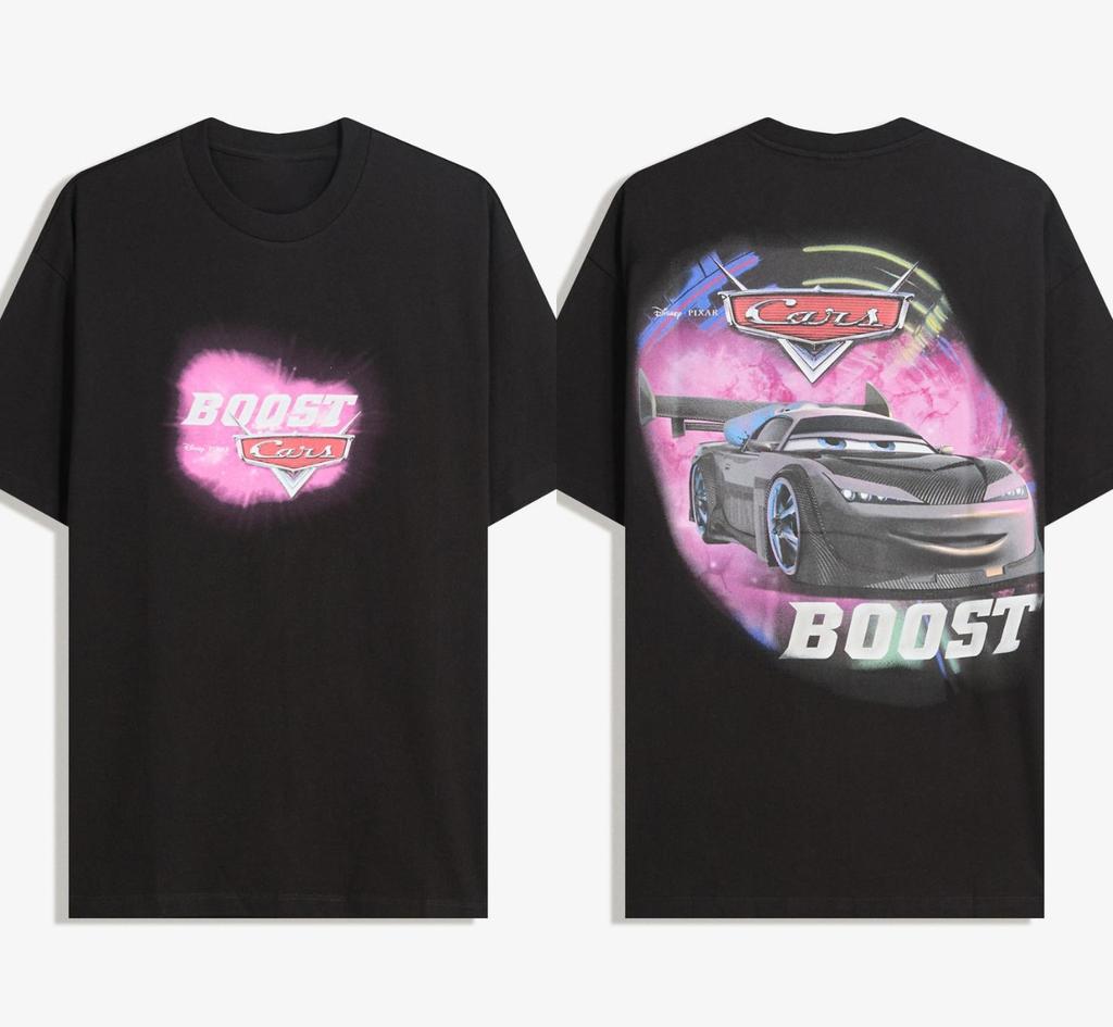 Pixar Cars Lightning McQueen Print Tshirt Unisexs Womens Oversized Short Sleeve Cotton Tshirt FeUnisex Unisex Clothing Tees