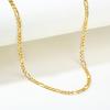 Figaro Chain Necklace Stainless Steel Link Gold Color Choker Necklace Layered Women Girls 14"  18" 20" 24"