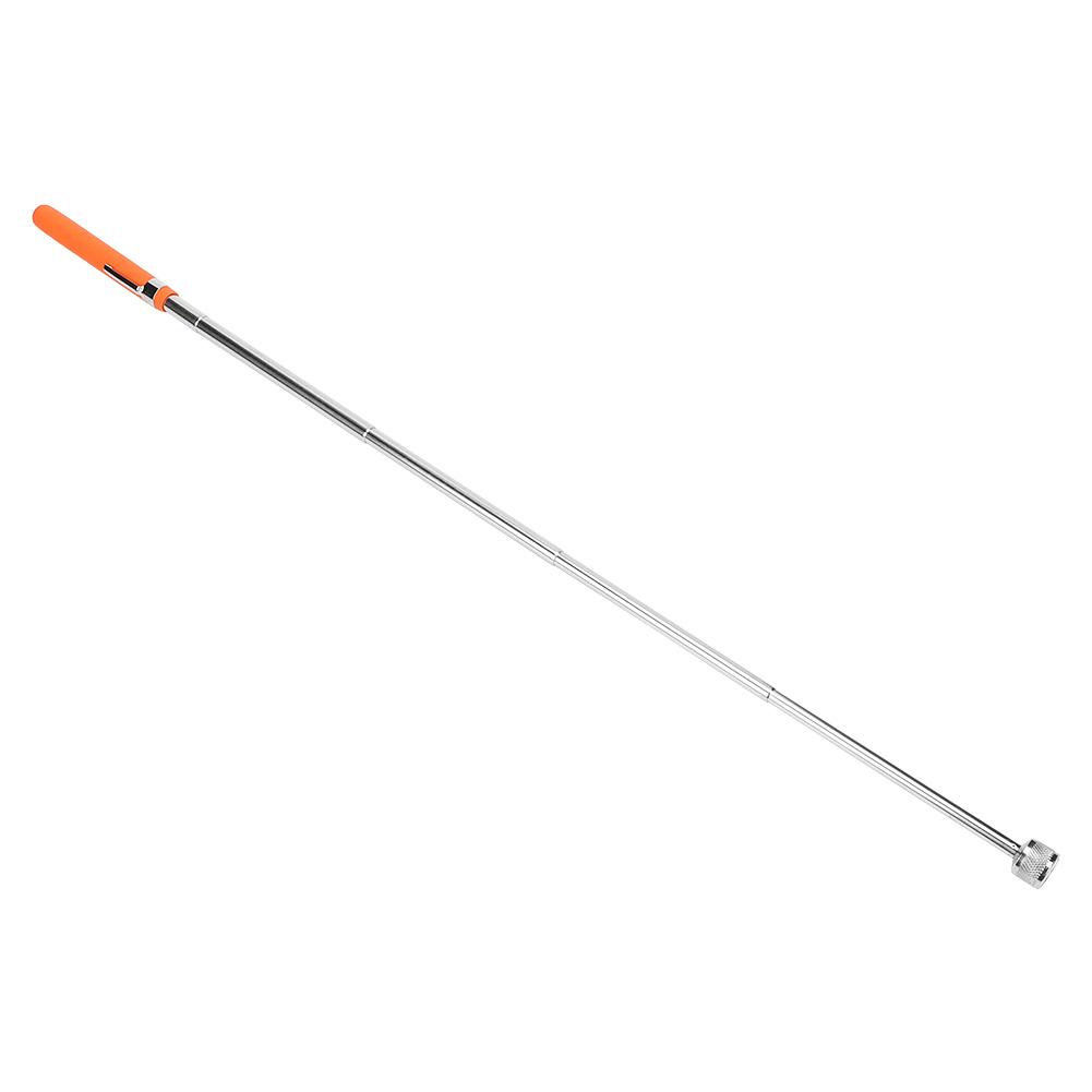 Non slip Magnetic Telescopic Retractable Pickup Stick Pick up Tool with LED Light Orange