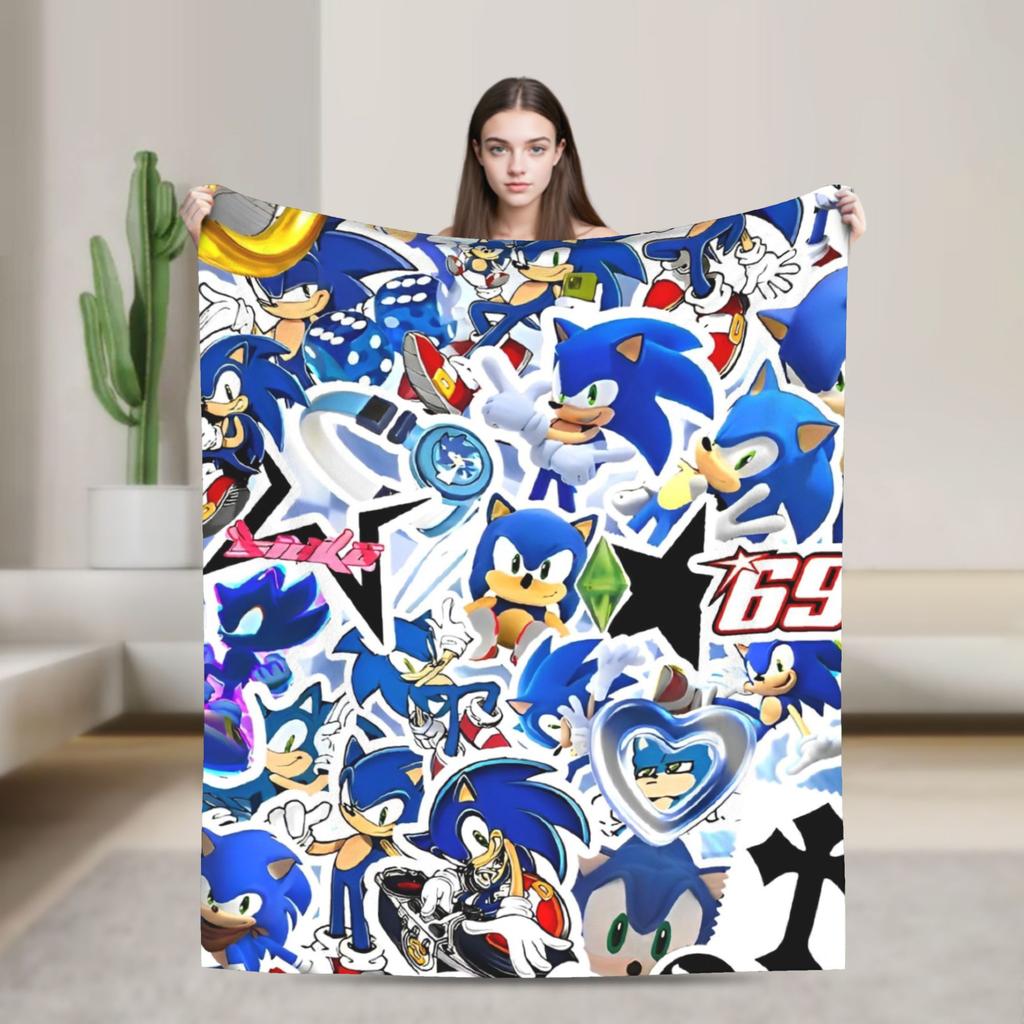 Zbrojené Super Ježek Stín Deka Flanelová Úžasná Prodyšná Přehozová Deka pro Dekoraci Přehozu