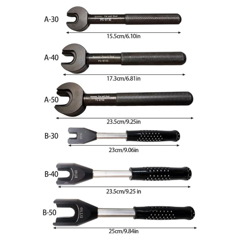 Heavy Dutys Tool Steel Wrench Pull Studs Key Spanner With NonSlip Grip Optimized For Drawbar Removal Machine Applications