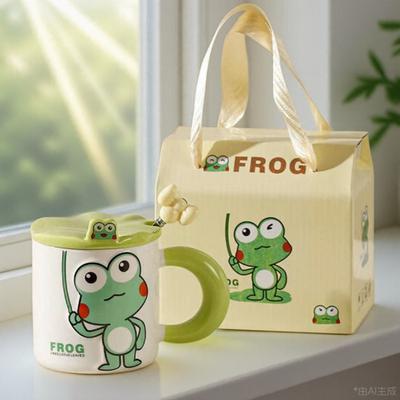 Animales de alto valor Taza Rana Taza de Cerámica Souvenir Dibujos Animados Regalo de Cumpleaños Regalo para Niños Taza de Agua Taza