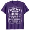 Vintage Made In 1962 Aged To Perfection Arigial Parts 61th Birthday Decorations Women Men Funny 61 Year Old Tee Tops