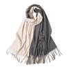 New Solid Color Pashmina Scarf Tasels Shawl For Woman Autumn Winter Scrves Lady Fashion Wraps Cashmere Wool Muffler Bandelet