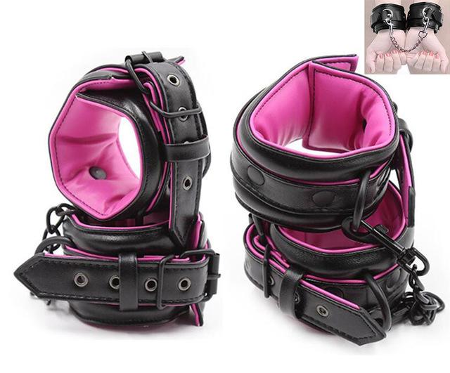 Soft Pink Ankle Wrist Cuffs Restraints  Fetish Kink Cuffs & Shackles