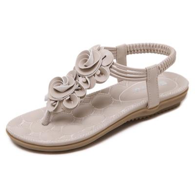 Sandals Women Thailand Travel Beach Bohemian Flower Flat Large Size Sandals Mules