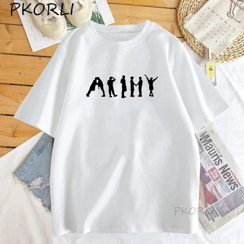 K Pop Tričko Streetwear Dámské Army J-Hope Tričko Permission To Dance Pánské Oblečení Bangtan Kpop Merch Top Streetwear Trička