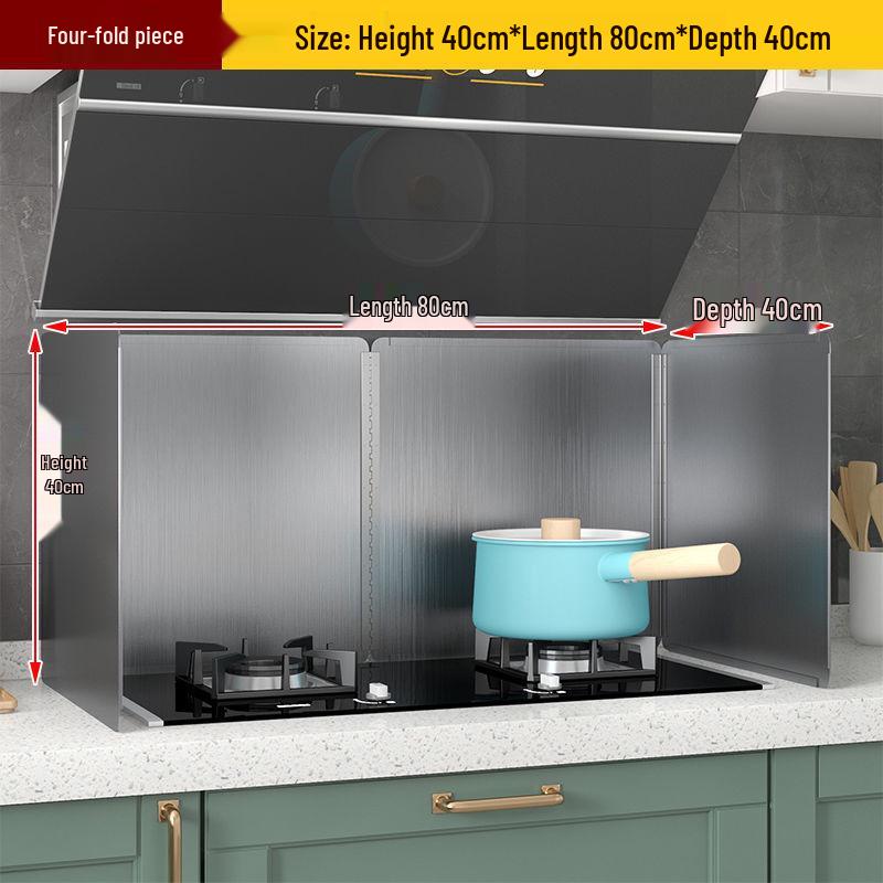 Stainless Steel Kitchen Stove Hood Baffle and Splatter Shield Enclosure