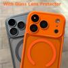 Luxury Magnetic Lens Protector Matte Clear Case for IPhone 17 16 15 14 Plus 13 12 11 Pro Max for Magsafe Wireless Charger Cover