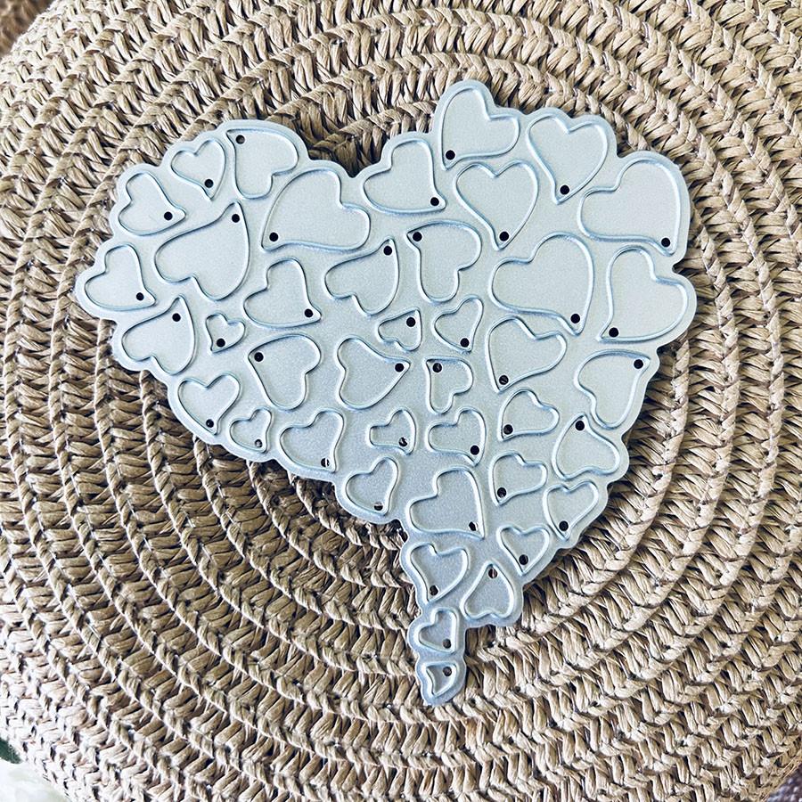 Liebesherzen Metall Stanzschablonen Schablone für DIY Scrapbooking Fotoalbum Prägepapier Karten Basteln Stanzteile
