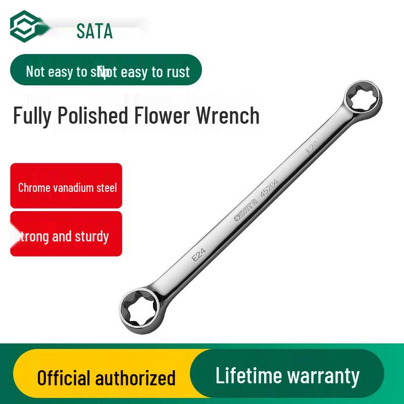 SATA Polished Floral Wrench Set (45201-45204) E6*E8