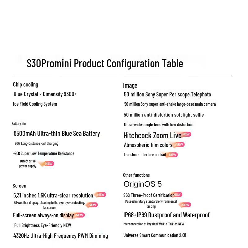 Vivo S30 Pro mini AI Smartphone (CN version)