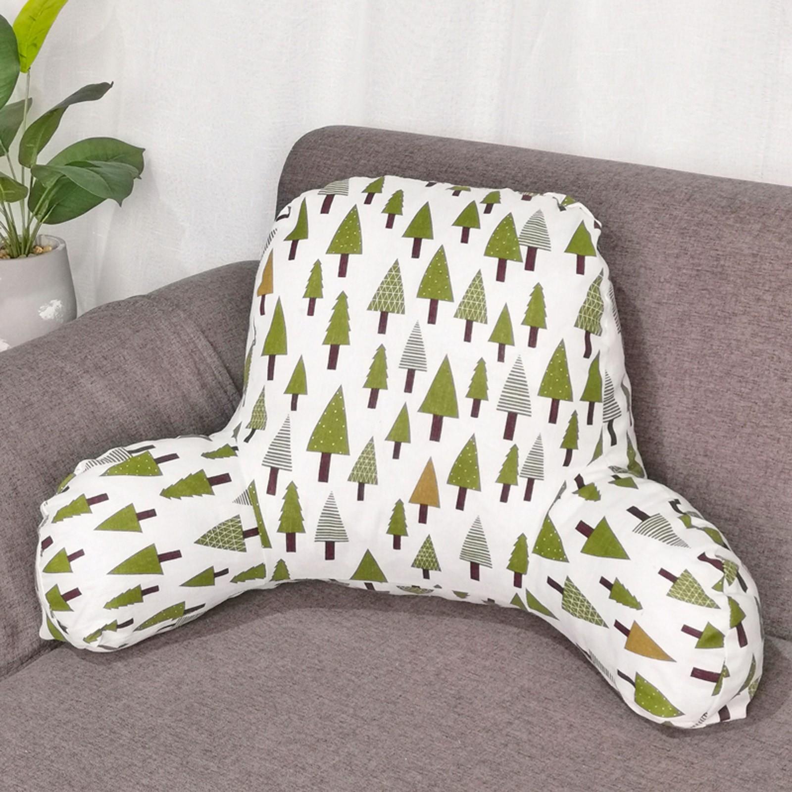 

Плюшевая большая спинка для чтения, поясничная поддержка, подушка для стула с подлокотниками