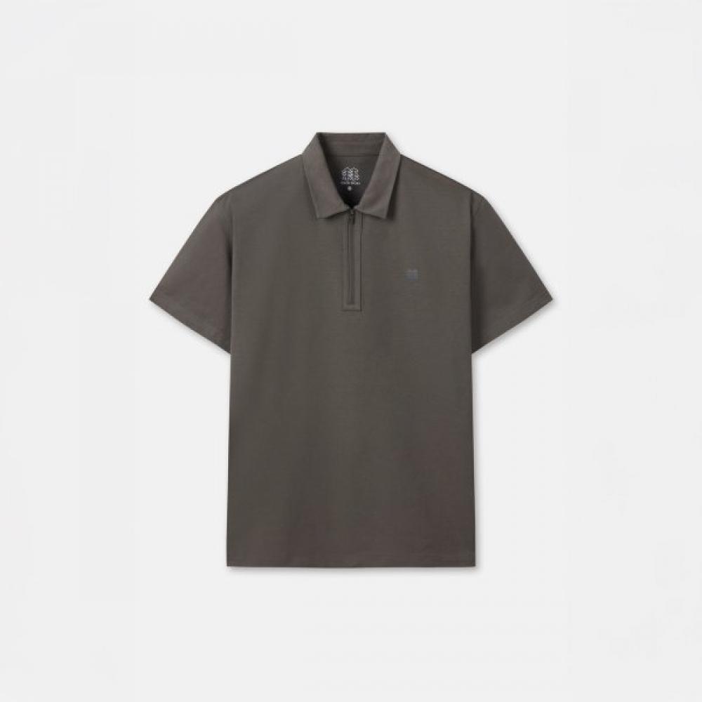 Kolon SporT Men S Zip Up ShorT Sleeve Polo T ShirT TlTcm25521mud mud/95