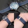 20MM Rubber Silicone Watch Strap Fit For Omega Seamaster 300 AT150 Aqua Terra Ultra Light 8900 Steel Buckle Watchband
